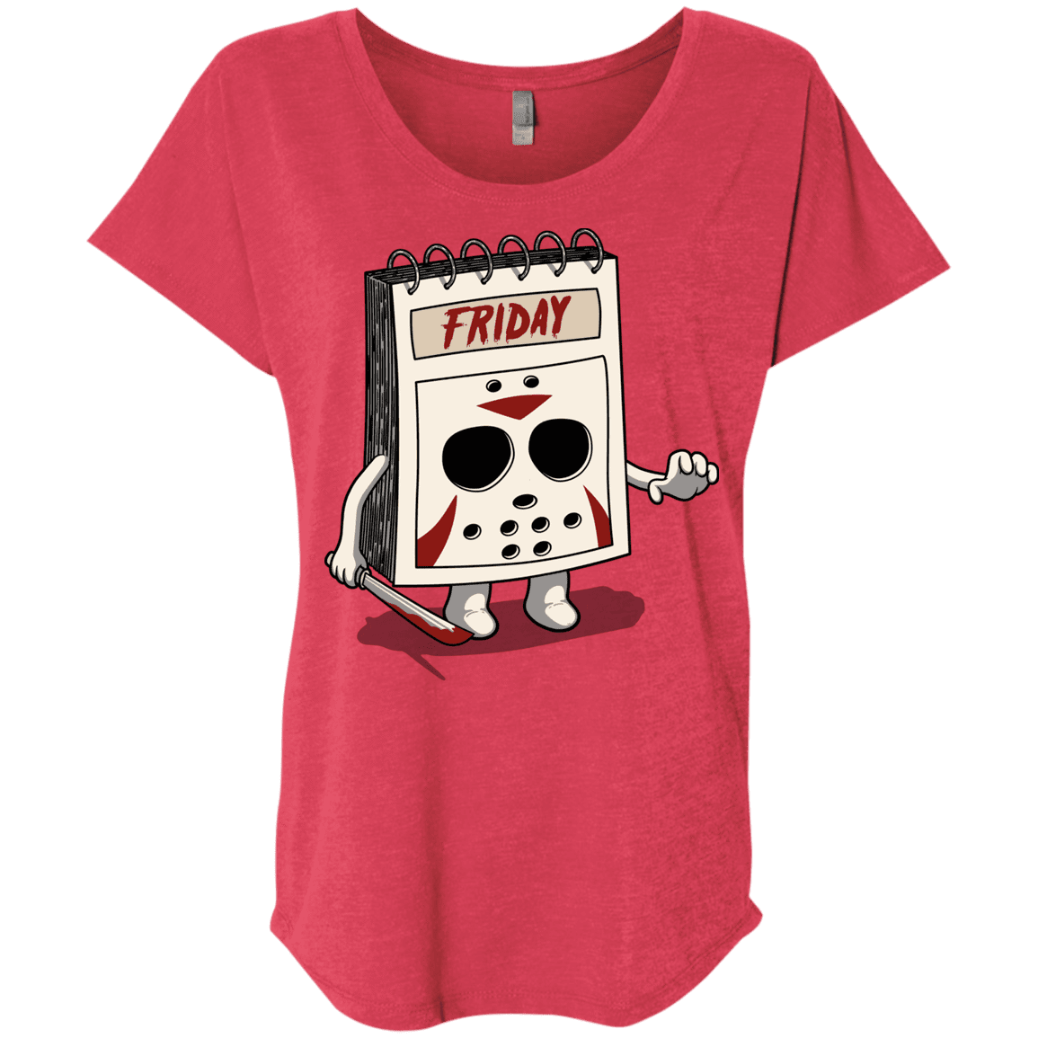 T-Shirts Vintage Red / X-Small Manic Friday Triblend Dolman Sleeve