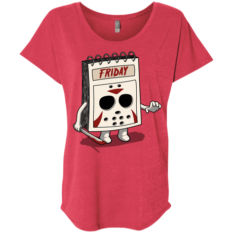 T-Shirts Vintage Red / X-Small Manic Friday Triblend Dolman Sleeve