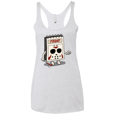 T-Shirts Heather White / X-Small Manic Friday Women's Triblend Racerback Tank