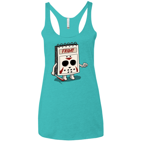 T-Shirts Tahiti Blue / X-Small Manic Friday Women's Triblend Racerback Tank