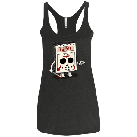 T-Shirts Vintage Black / X-Small Manic Friday Women's Triblend Racerback Tank