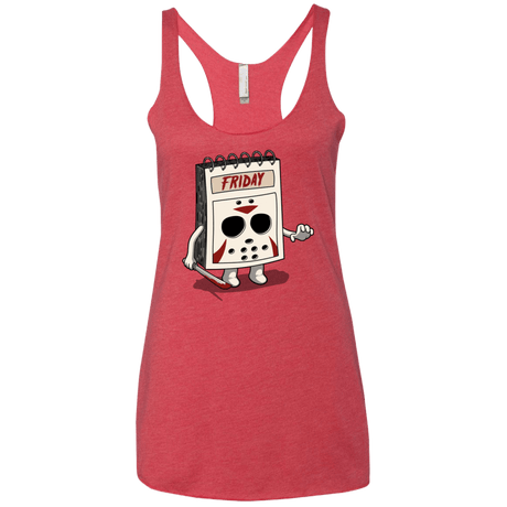 T-Shirts Vintage Red / X-Small Manic Friday Women's Triblend Racerback Tank