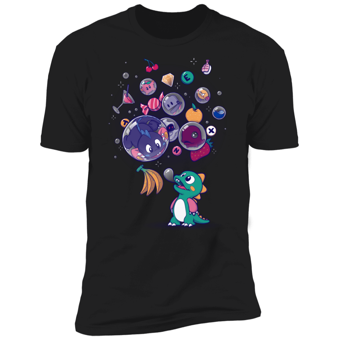 T-Shirts Black / X-Small Many Bubbles Men's Premium T-Shirt