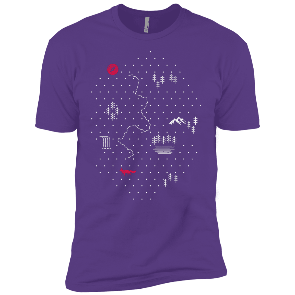 T-Shirts Purple Rush / YXS Map of Nature Boys Premium T-Shirt