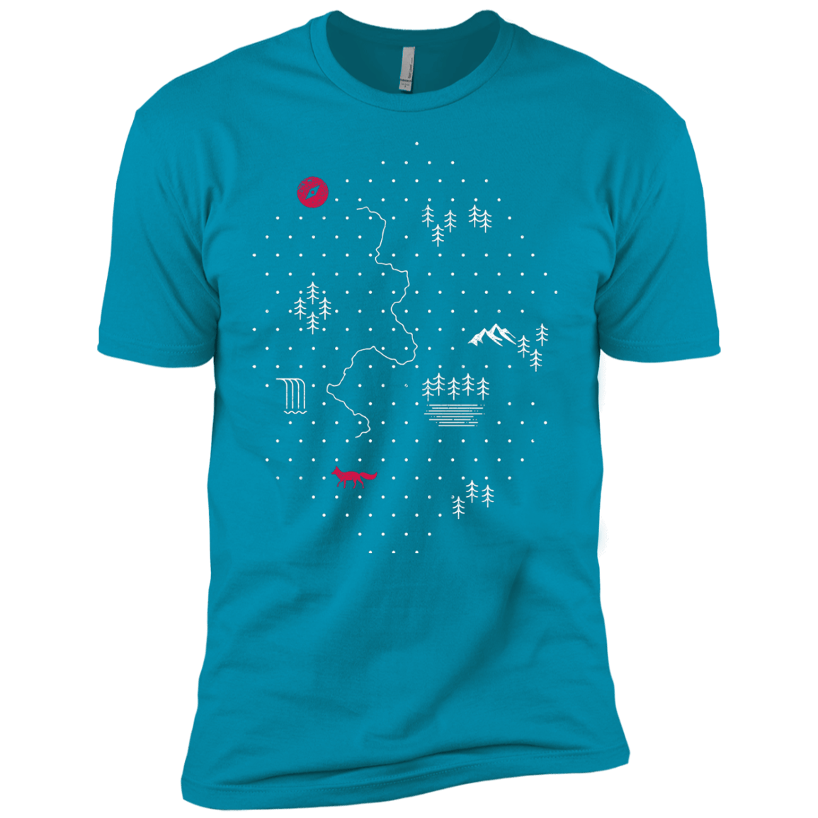T-Shirts Turquoise / YXS Map of Nature Boys Premium T-Shirt