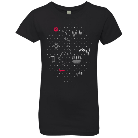T-Shirts Black / YXS Map of Nature Girls Premium T-Shirt