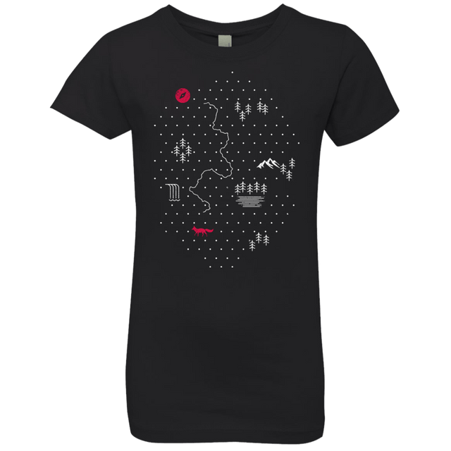 T-Shirts Black / YXS Map of Nature Girls Premium T-Shirt