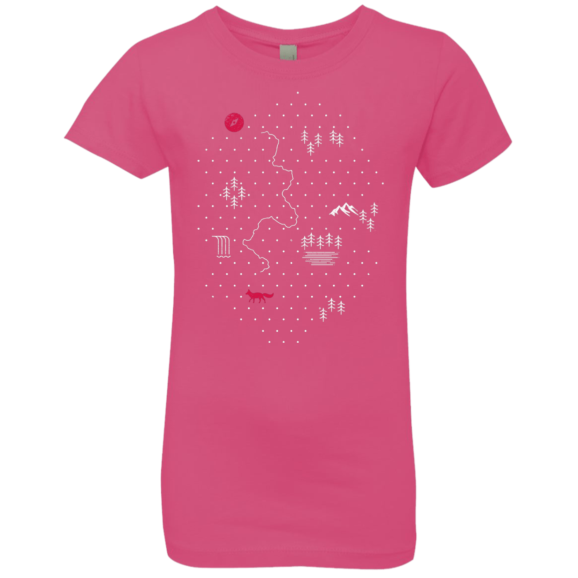 T-Shirts Hot Pink / YXS Map of Nature Girls Premium T-Shirt
