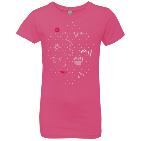 T-Shirts Hot Pink / YXS Map of Nature Girls Premium T-Shirt
