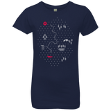 T-Shirts Midnight Navy / YXS Map of Nature Girls Premium T-Shirt