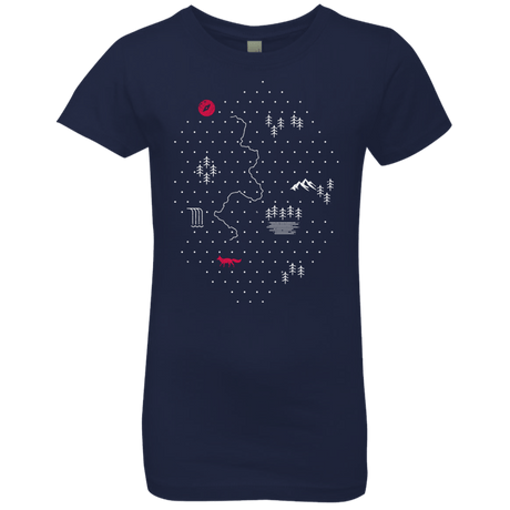 T-Shirts Midnight Navy / YXS Map of Nature Girls Premium T-Shirt