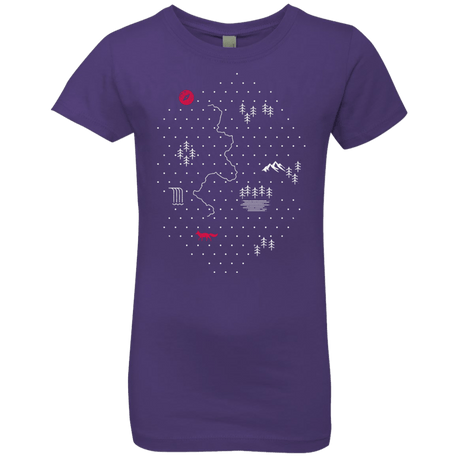 T-Shirts Purple Rush / YXS Map of Nature Girls Premium T-Shirt