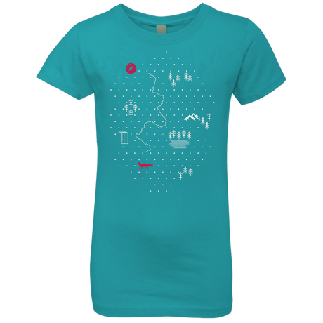 T-Shirts Tahiti Blue / YXS Map of Nature Girls Premium T-Shirt