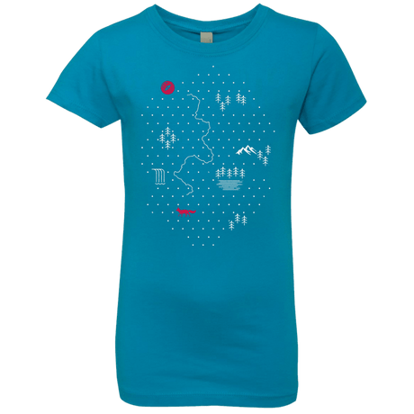 T-Shirts Turquoise / YXS Map of Nature Girls Premium T-Shirt