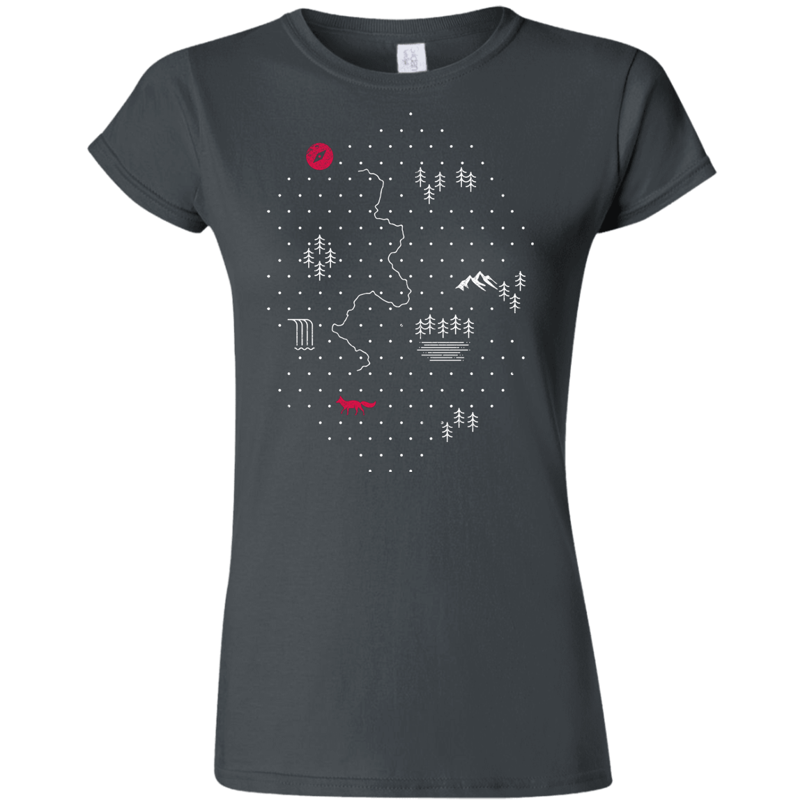 T-Shirts Charcoal / S Map of Nature Junior Slimmer-Fit T-Shirt