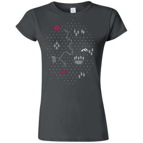 T-Shirts Charcoal / S Map of Nature Junior Slimmer-Fit T-Shirt