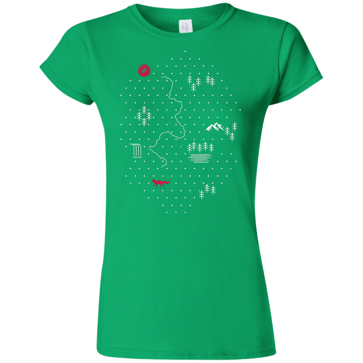 T-Shirts Irish Green / S Map of Nature Junior Slimmer-Fit T-Shirt