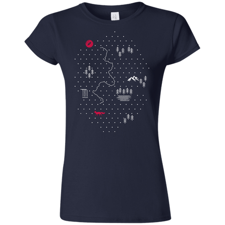 T-Shirts Navy / S Map of Nature Junior Slimmer-Fit T-Shirt