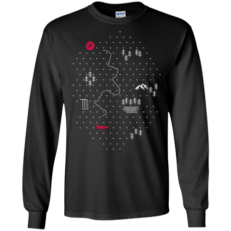 T-Shirts Black / S Map of Nature Men's Long Sleeve T-Shirt