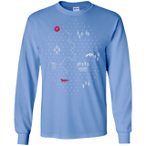 T-Shirts Carolina Blue / S Map of Nature Men's Long Sleeve T-Shirt