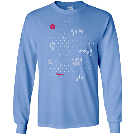 T-Shirts Carolina Blue / S Map of Nature Men's Long Sleeve T-Shirt