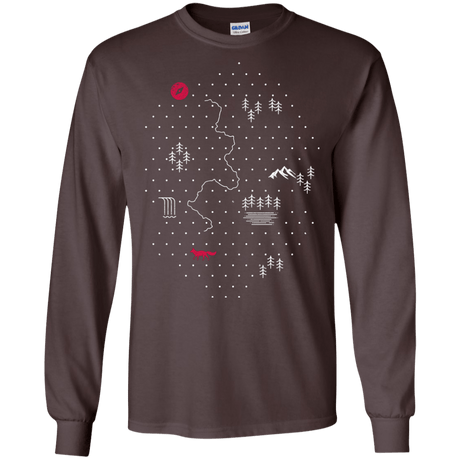 T-Shirts Dark Chocolate / S Map of Nature Men's Long Sleeve T-Shirt