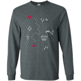 T-Shirts Dark Heather / S Map of Nature Men's Long Sleeve T-Shirt