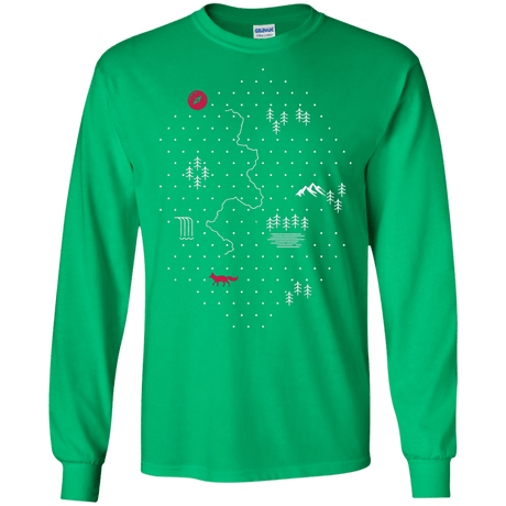 T-Shirts Irish Green / S Map of Nature Men's Long Sleeve T-Shirt