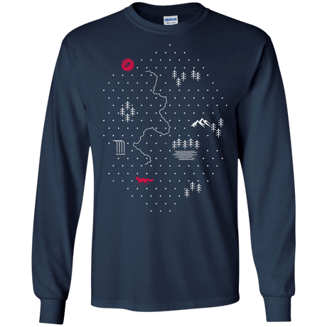 T-Shirts Navy / S Map of Nature Men's Long Sleeve T-Shirt