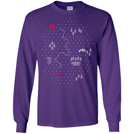 T-Shirts Purple / S Map of Nature Men's Long Sleeve T-Shirt