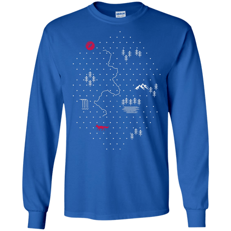 T-Shirts Royal / S Map of Nature Men's Long Sleeve T-Shirt