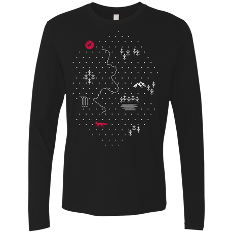 T-Shirts Black / S Map of Nature Men's Premium Long Sleeve
