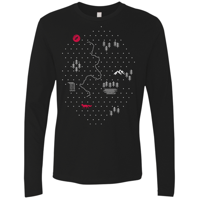 T-Shirts Black / S Map of Nature Men's Premium Long Sleeve