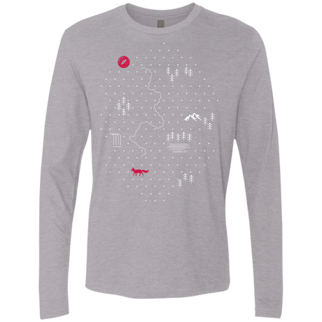 T-Shirts Heather Grey / S Map of Nature Men's Premium Long Sleeve