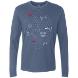 T-Shirts Indigo / S Map of Nature Men's Premium Long Sleeve