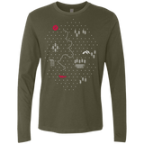 T-Shirts Military Green / S Map of Nature Men's Premium Long Sleeve