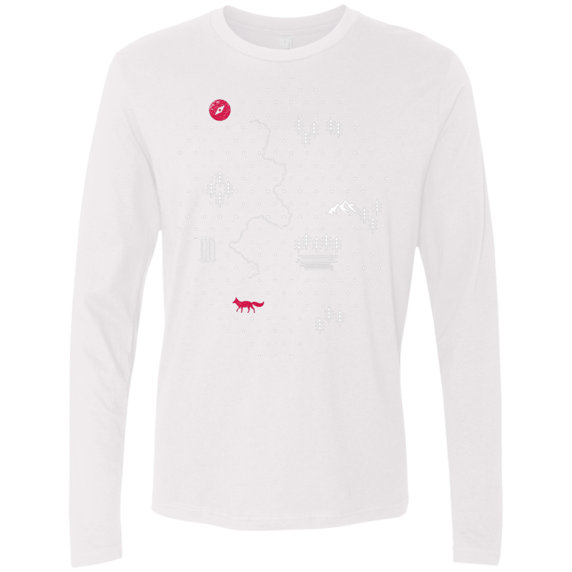 T-Shirts White / S Map of Nature Men's Premium Long Sleeve