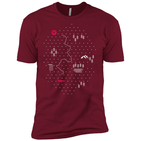 T-Shirts Cardinal / X-Small Map of Nature Men's Premium T-Shirt