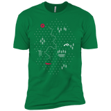 T-Shirts Kelly Green / X-Small Map of Nature Men's Premium T-Shirt