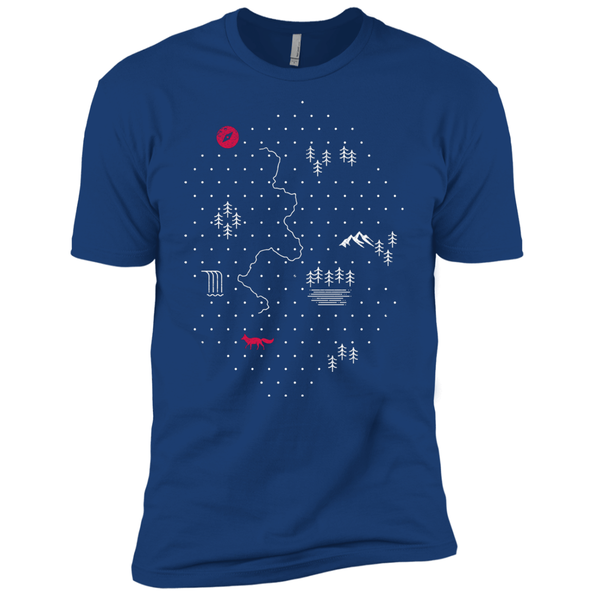 T-Shirts Royal / X-Small Map of Nature Men's Premium T-Shirt