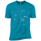 T-Shirts Turquoise / X-Small Map of Nature Men's Premium T-Shirt