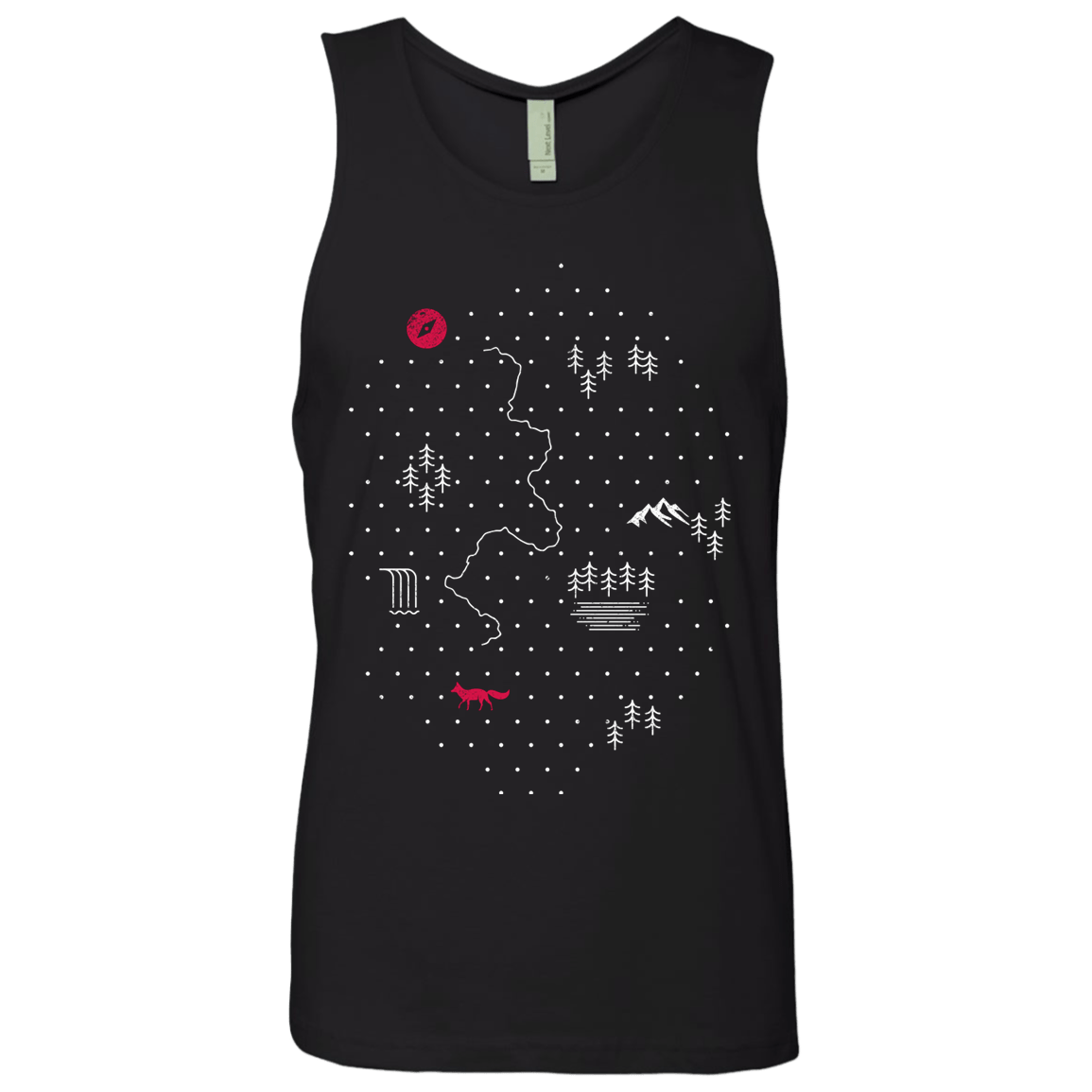 T-Shirts Black / S Map of Nature Men's Premium Tank Top