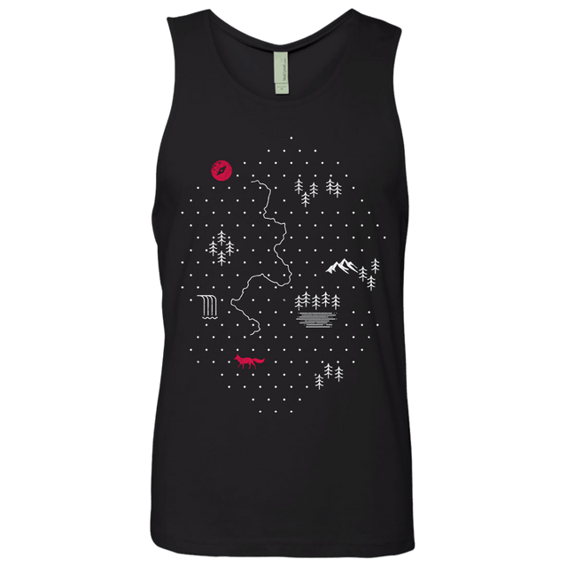 T-Shirts Black / S Map of Nature Men's Premium Tank Top