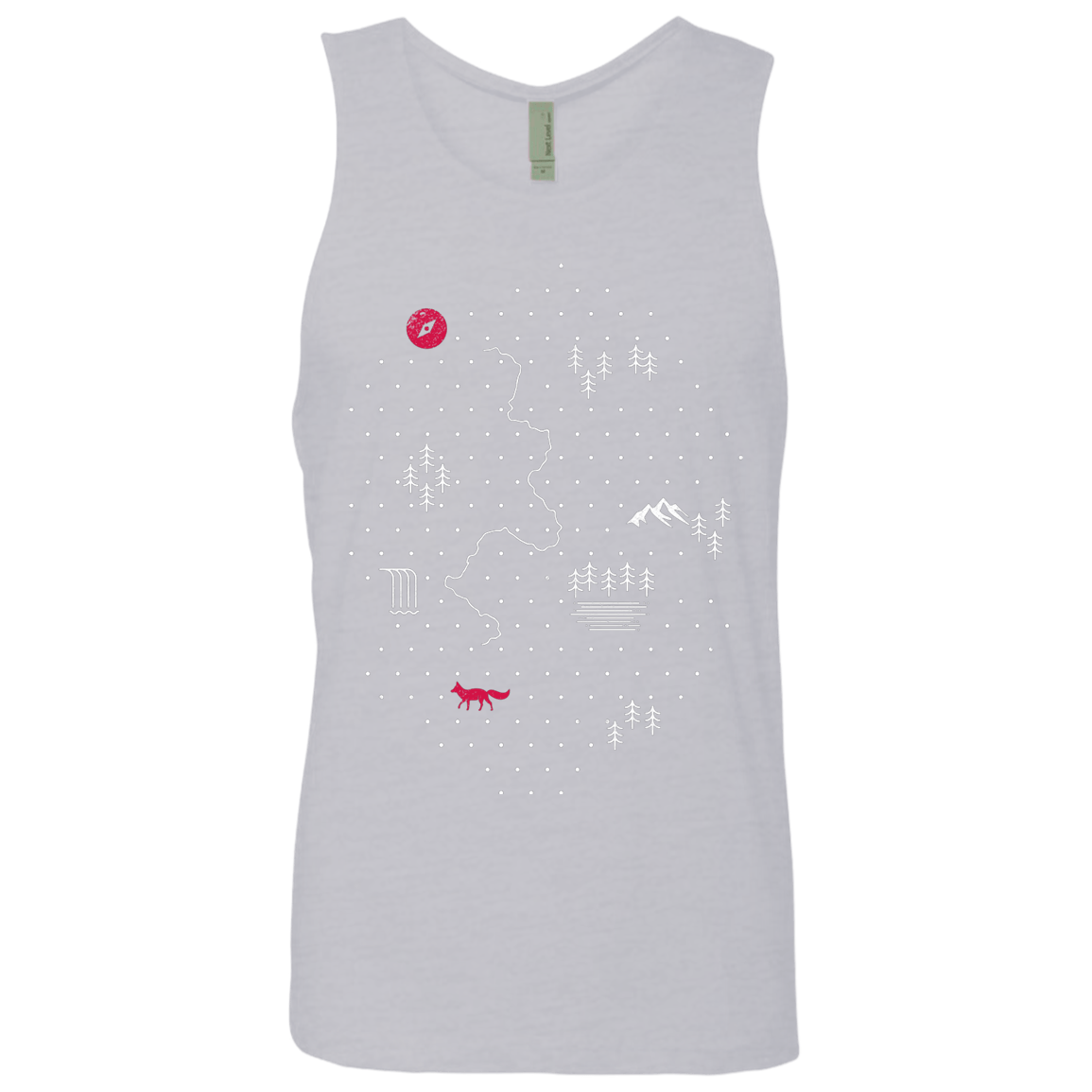 T-Shirts Heather Grey / S Map of Nature Men's Premium Tank Top