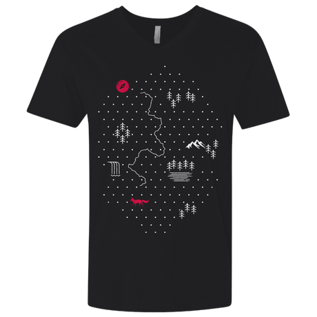 T-Shirts Black / X-Small Map of Nature Men's Premium V-Neck