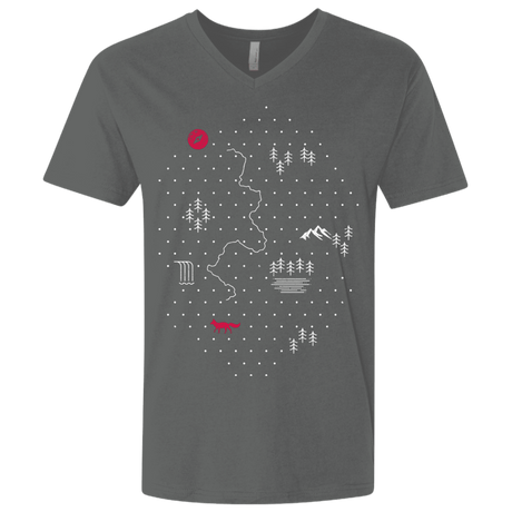 T-Shirts Heavy Metal / X-Small Map of Nature Men's Premium V-Neck