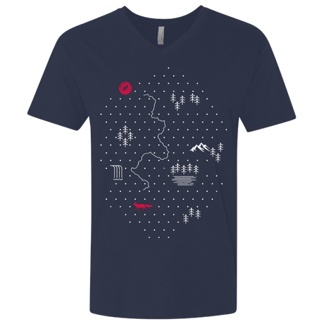 T-Shirts Midnight Navy / X-Small Map of Nature Men's Premium V-Neck
