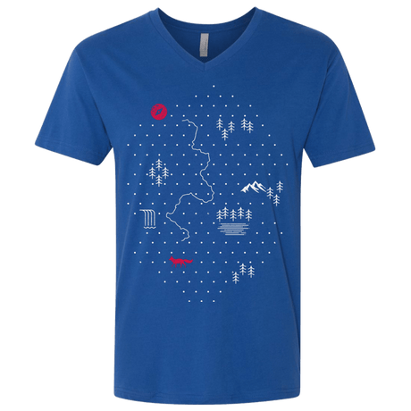 T-Shirts Royal / X-Small Map of Nature Men's Premium V-Neck