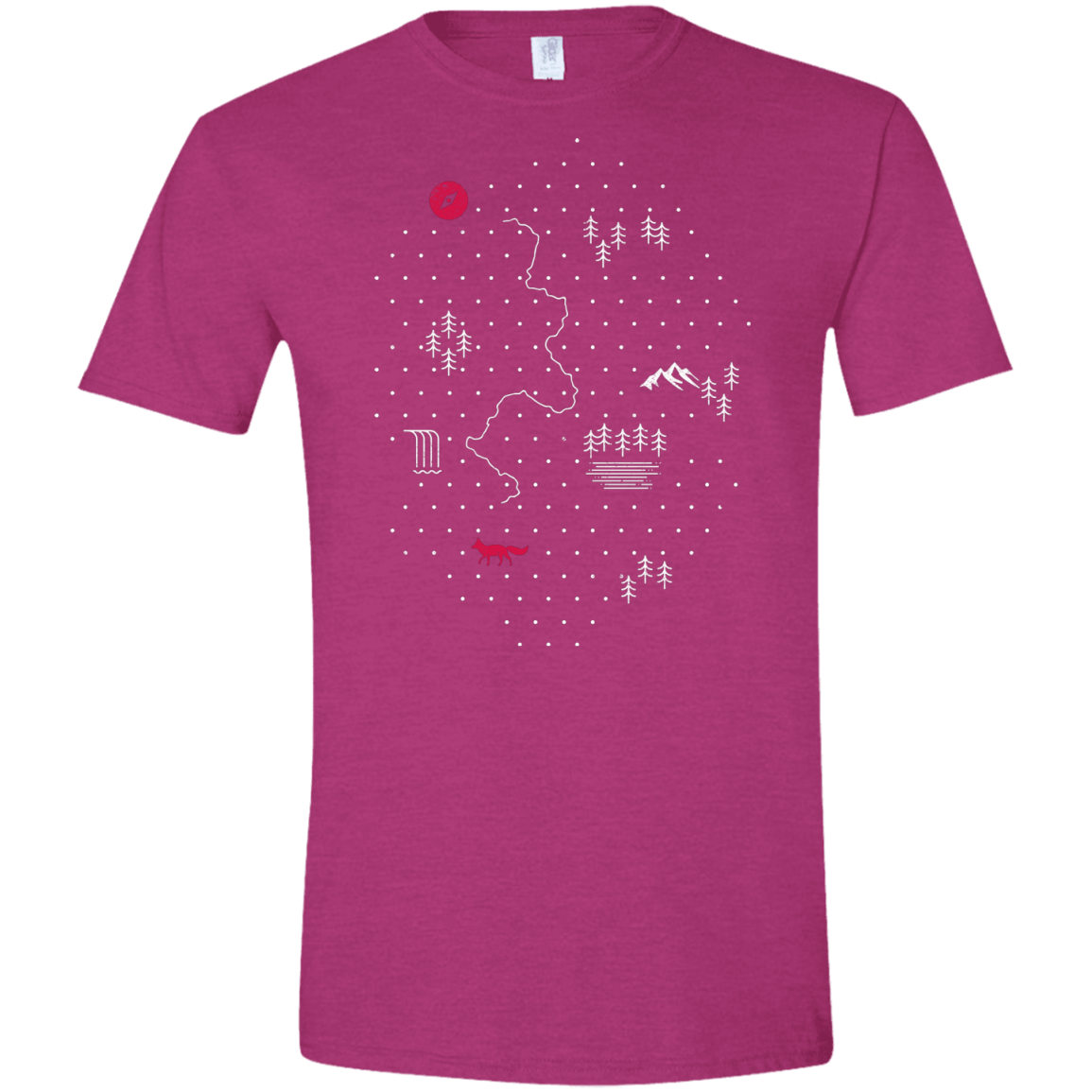 T-Shirts Antique Heliconia / S Map of Nature Men's Semi-Fitted Softstyle