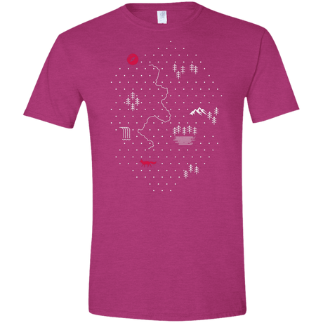 T-Shirts Antique Heliconia / S Map of Nature Men's Semi-Fitted Softstyle